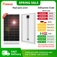 DOKIO 18V 100W Rigid Solar Panel China 18V Monocrystalline Silicon Waterproof Solar Panel Charging 12V #DSP-100M Camping/Home/RV