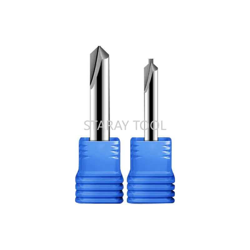 1pcs Tungsten Carbide Chamfering Cutter 45° 60° 90° 120° - 2-Flute Hardened Alloy Countersink Bit for Metal & Woodworking