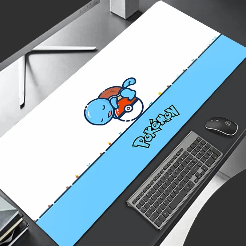 

2025Leather Mouse Pad Gaming Accessories PC Gamer Japan Anime PokemonS Squirtle Computer Desk Mat Laptop Varmilo Keyboard Pads P