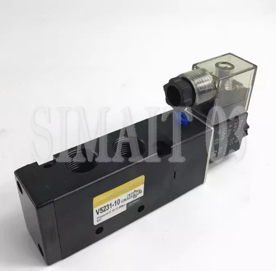 Solenoid Valve V5221-08 / V5221-06 | 5/2 Way, AC220V/DC24V, G1/8