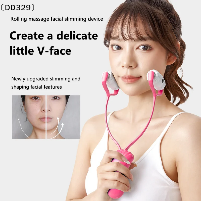 

Вращающийся на 360° V-образный роликовый массажер для лица, Y-образный ручной массажер для лица, лифтинг-массажер для подбородка, двойной ролик для уменьшения морщин, косметический инструмент [DD329]