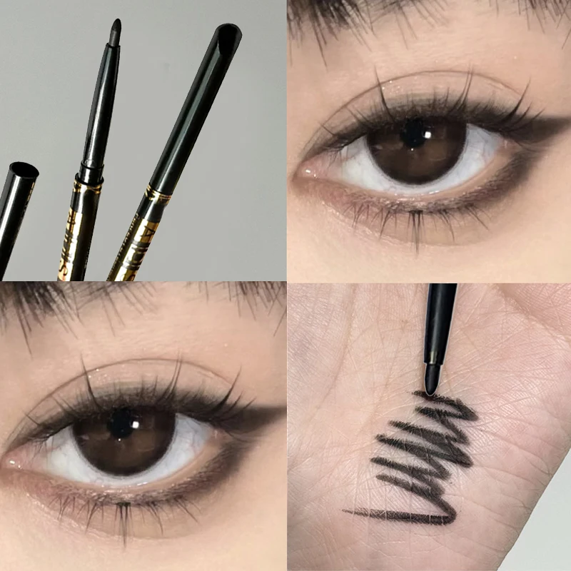 1/2/5 Stück Punk Black Eyeliner Gel-Stift, wasserfest, schnell trocknend, hochpigmentiert, matt, glatt, für Anfänger geeignet, kräftiges Augen-Make-up