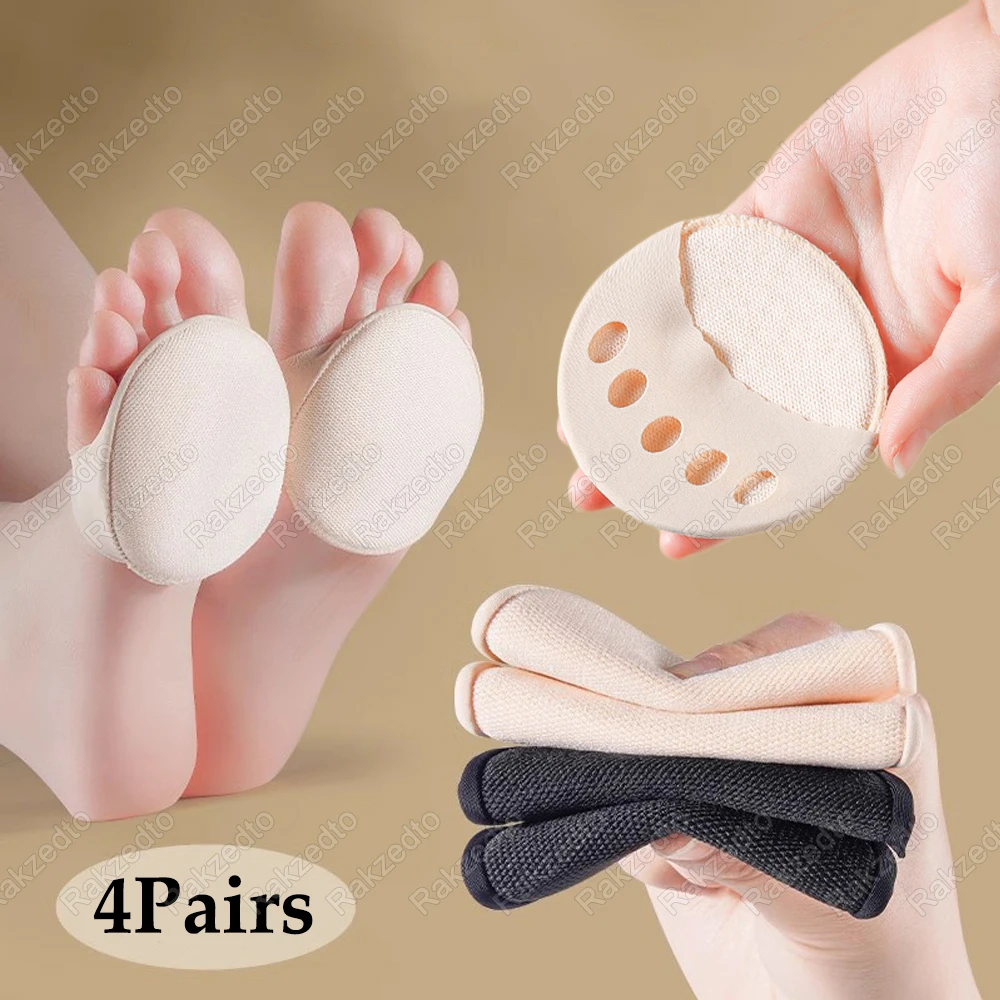 

8Pcs Fabric Metatarsal Pads Forefoot Pads for Woman High Heels Prevent Pain and Discomfort Foot Pads for Shoes Insert Toe Socks