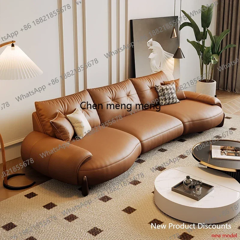 

Креативные диваны-реклайнеры для гостиной, коричневые, с деревянной опорой, дизайнерские, в скандинавском стиле, минималистичные, современные, мебель в стиле постмодерн