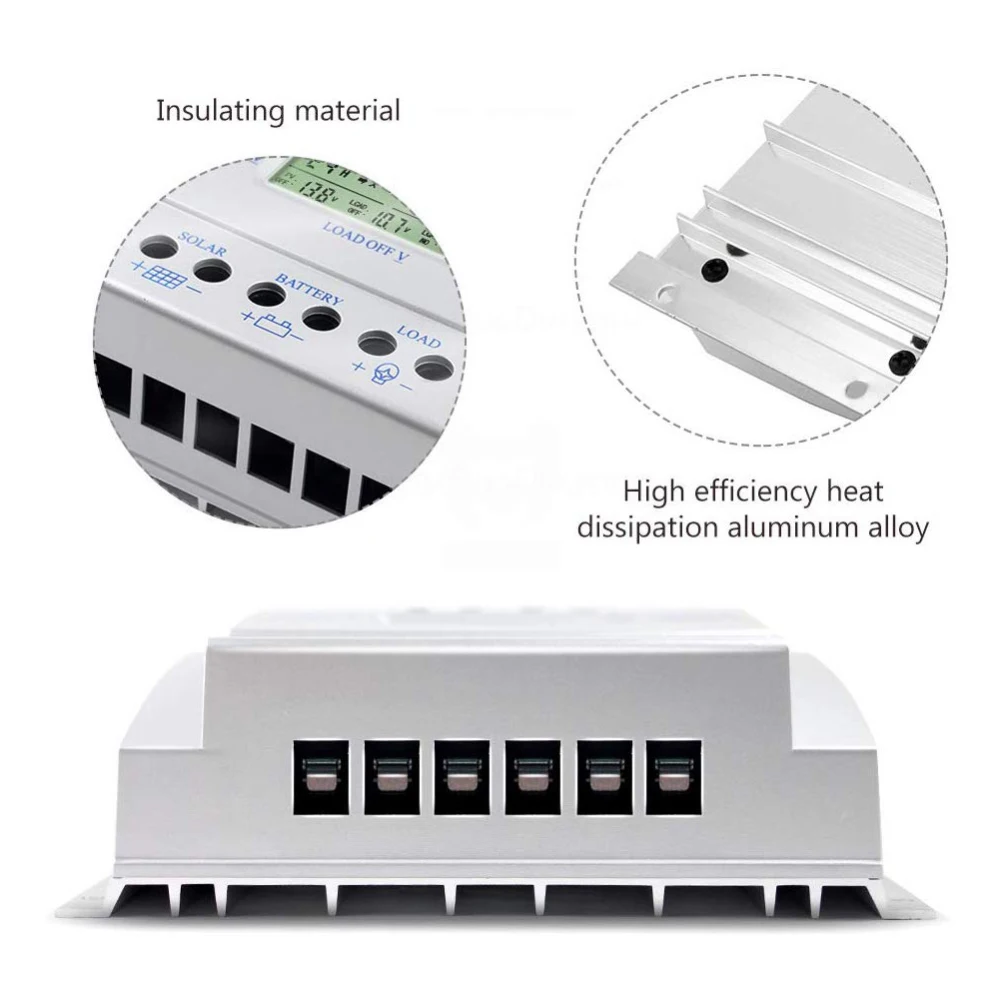 ECGSOLAX جهاز تحكم يعمل بالطاقة الشمسية MPPT 60A 80A 12 فولت 24 فولت منظم الطاقة الشمسية للوحة شاحن بطارية ليثيوم الرصاص الحمضية