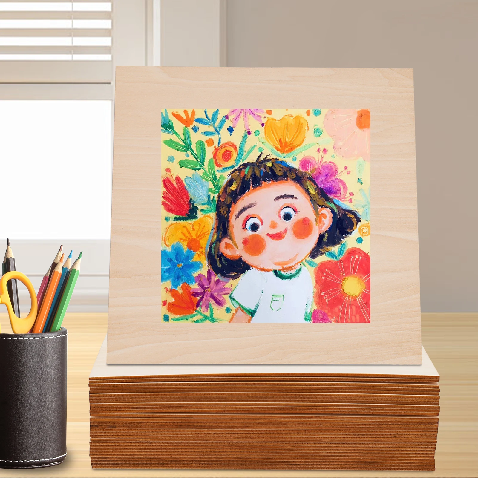 30 قطعة 30x30 سنتيمتر صفائح الزيزفون ، 3 مللي متر سميكة لوحات خشبية ذاتية الصنع ، مستطيل خشبي فارغ للحرف اليدوية ، النقش بالليزر ، ديكور المنزل