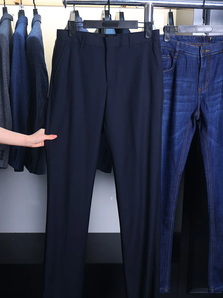 

Homesi Casual Men's Straight Leg Pants Pure Color Comfortable Simple Faion Spring Autumn Youth ular Long Trousers