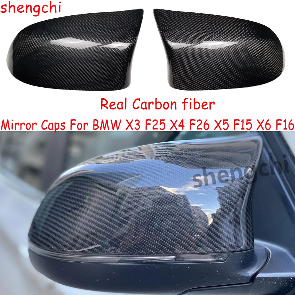 F15 F16 Mirror Cover for BMW X3 F25 X4 F26 X5 F15 X6 F16 Carbon Fiber Side Door Replacement Mirror Cover Caps