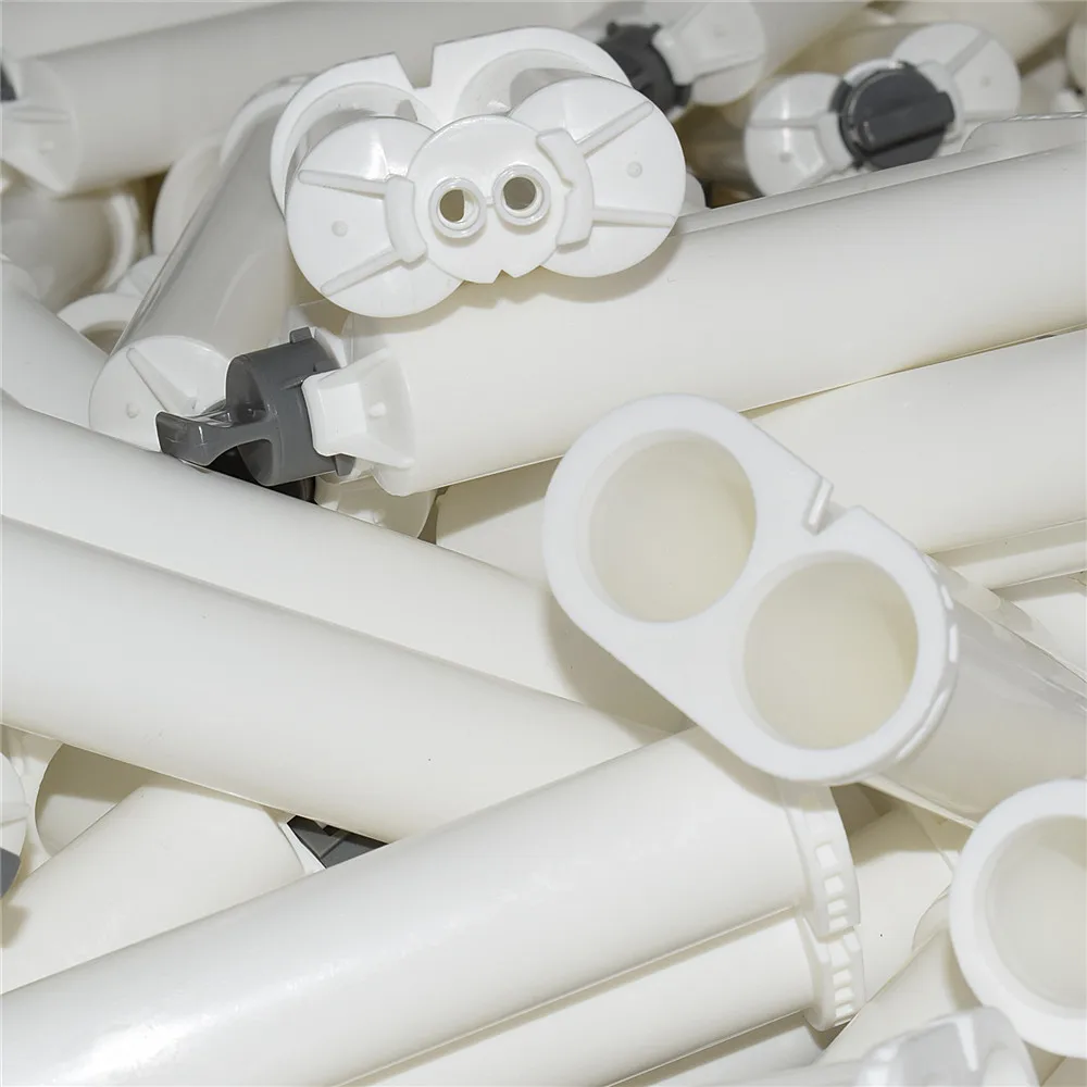 

500pcs Empty AB Glue Tube 1:1 Epoxy Resin Cartridges 50ml Double-Barrel with Sealing Pistons for 50ml Glue Gun 1:1 Caulking Guns