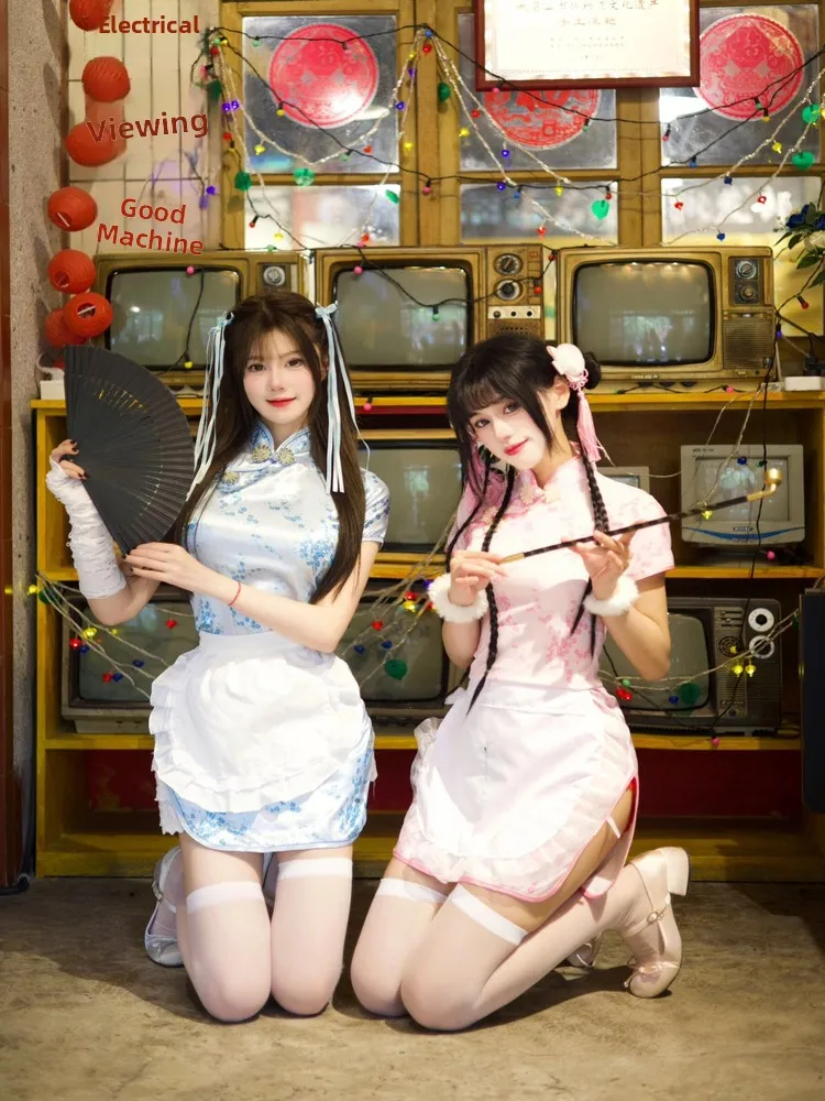 loween Cisas Cosplay  Dr Japanese Maid Skirt Lolita Set Simptic ort  Daily Wear Low Slit o...