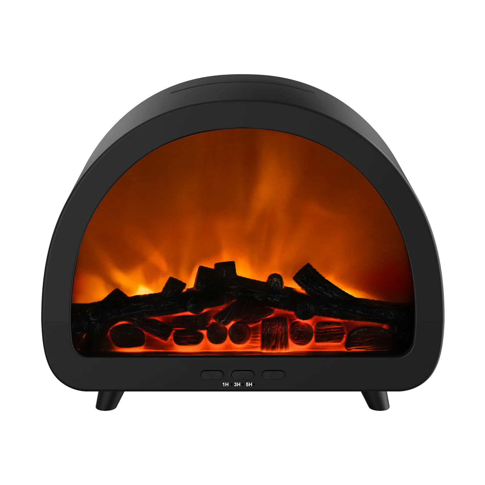 Simulated Flame Atomization 3D Fireplace Humidifier Colorful Aurora Super Fog Amount Aromatherapy Machine Small Smart
