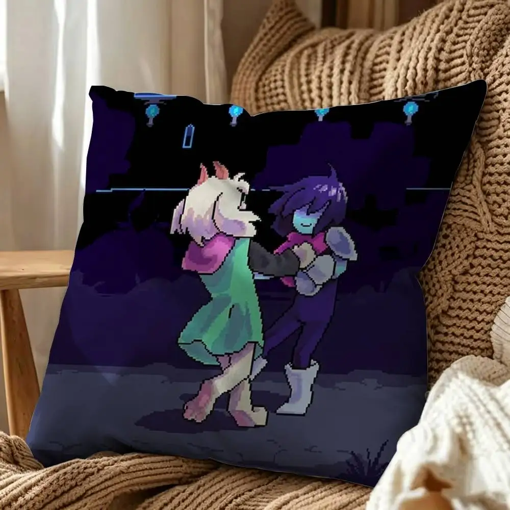 Game D-D-Deltarune Double-Sided Printed Cushion Cover Bedroom Bedside Sofa Pillow Case