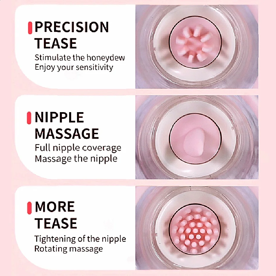 مص هزاز دوران مضخة تفريغ غطاء الصدر مصاصة للنساء الحلمة تحفيز الاستمناء لعبة الجنس تكبير الثدي #5