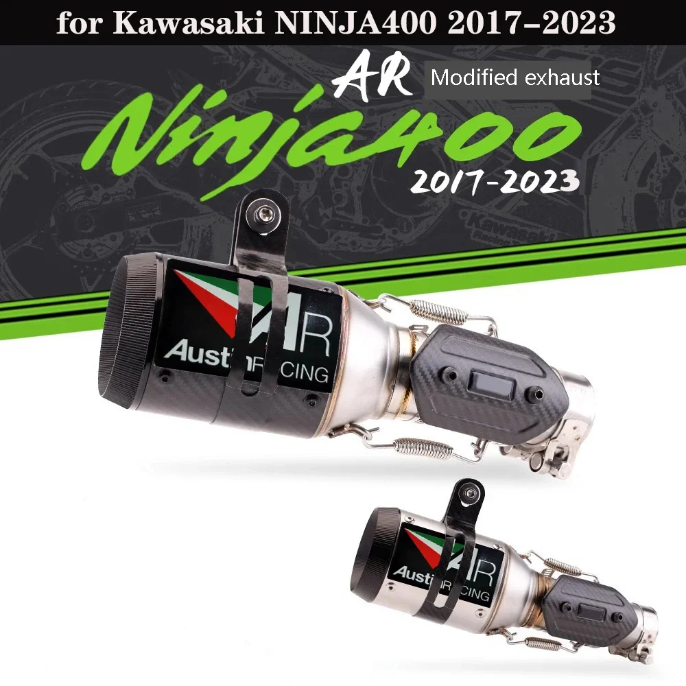 

Для мотоциклов Kawasaki NINJA400 Z400 2017-2023: Комплект для тюнинга выхлопной системы с DB Killer и термозащитой AR для повышения производительности