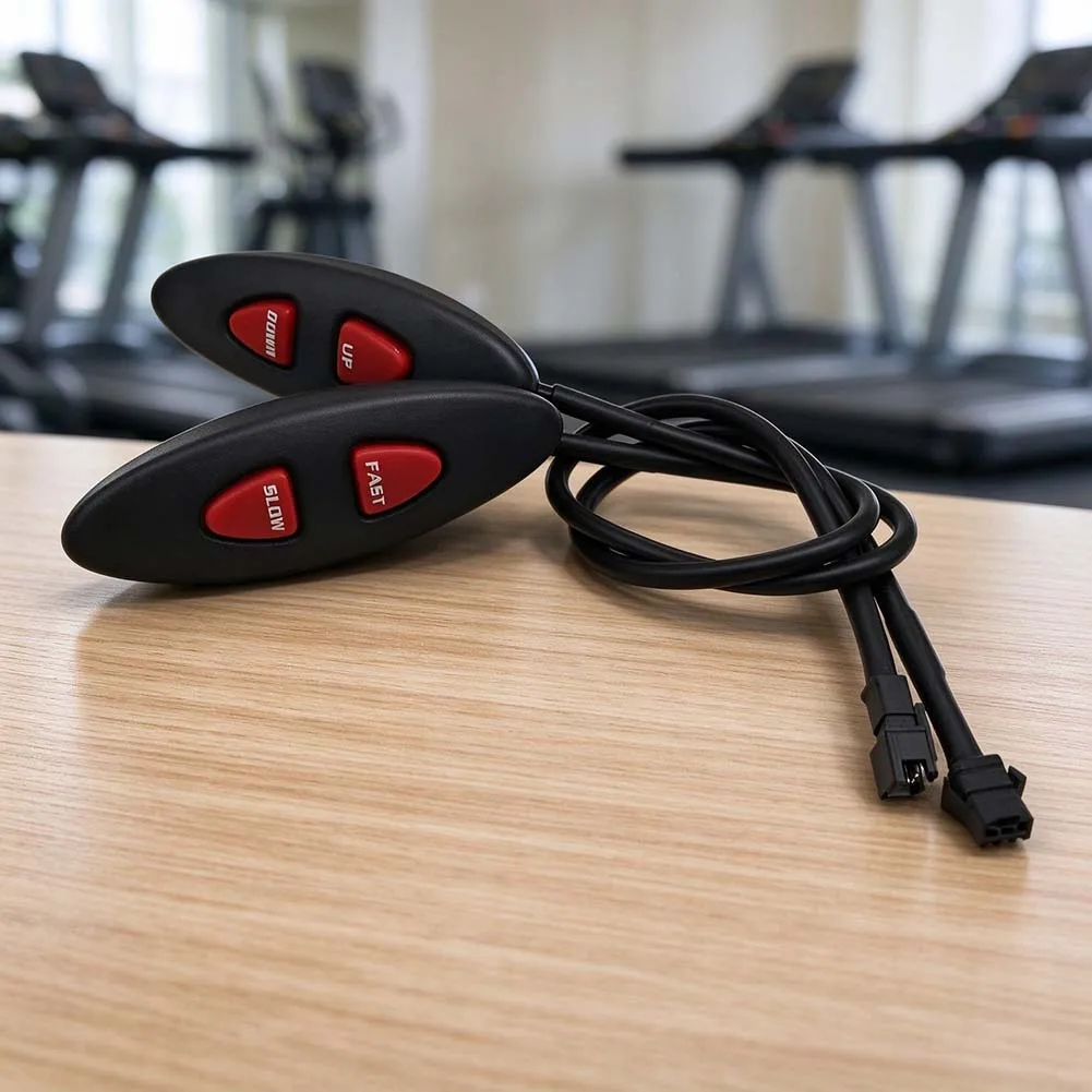 For SOLE N110007A Compatible Handrail Button Kit Left Right for Treadmill Speed Incline Control 15cm Black Plastic Red