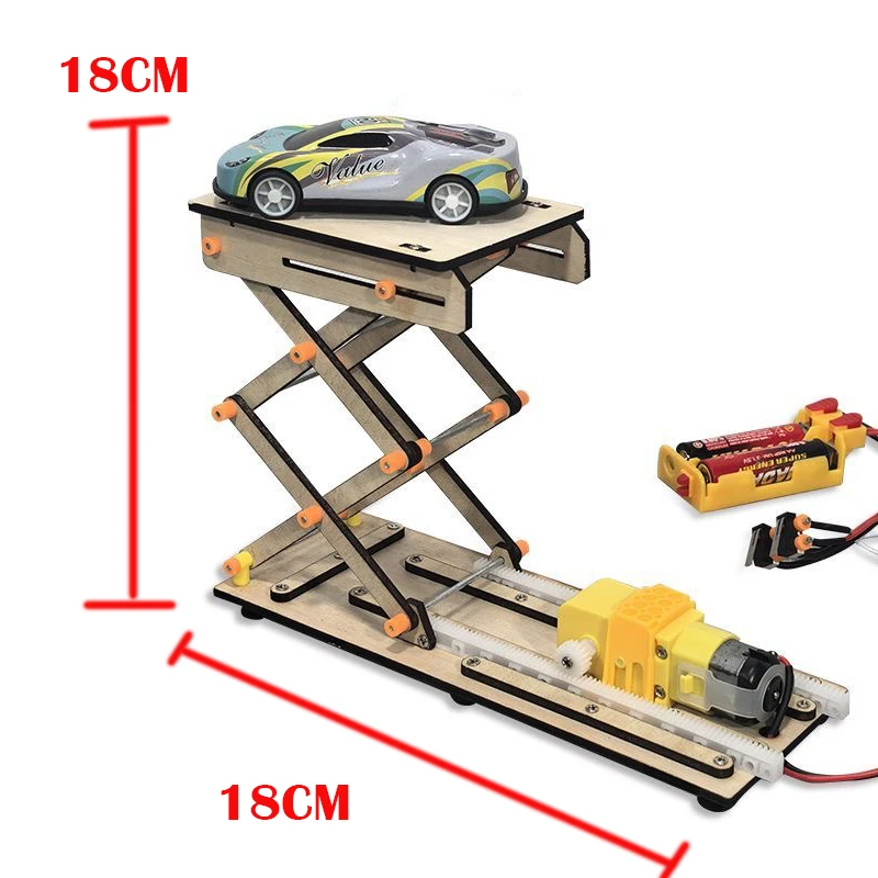 Kids Science Toy Technology Gadget Electric Lifting Platform Physics DIY 3D Puzzle Learning Educational Toys for Children
