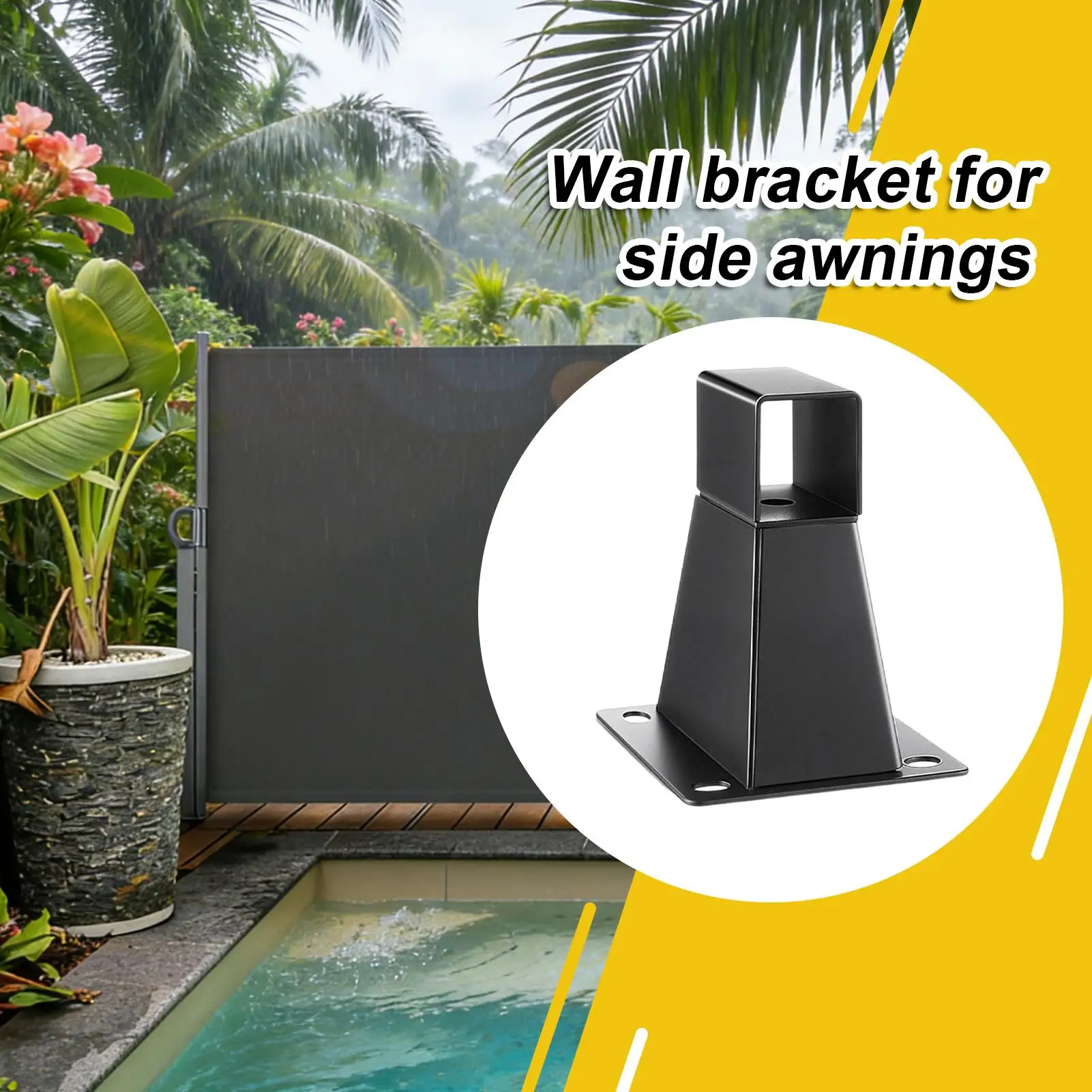 Side Awning Mounting Brackets Replacement Fixing Kit With Screws And Washers Awning Wall Mounts For Patio Backyard Porch Outdoor