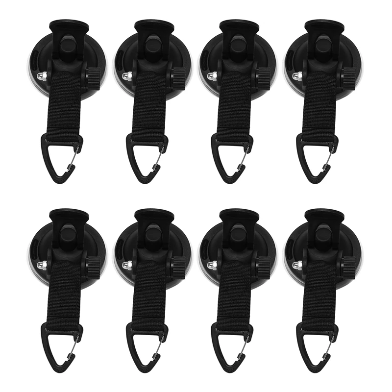 8Pcs Suction Cup Anchor Securing Hook Tie Down,Camping Tarp As Car Side Awning, Pool Tarps Tents Securing Hook Universal