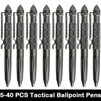 5/40 PCS High Quality Metal Military Tactical Ballpoint Pens Glass Breaker Self Defense School Office Supplies Stationery