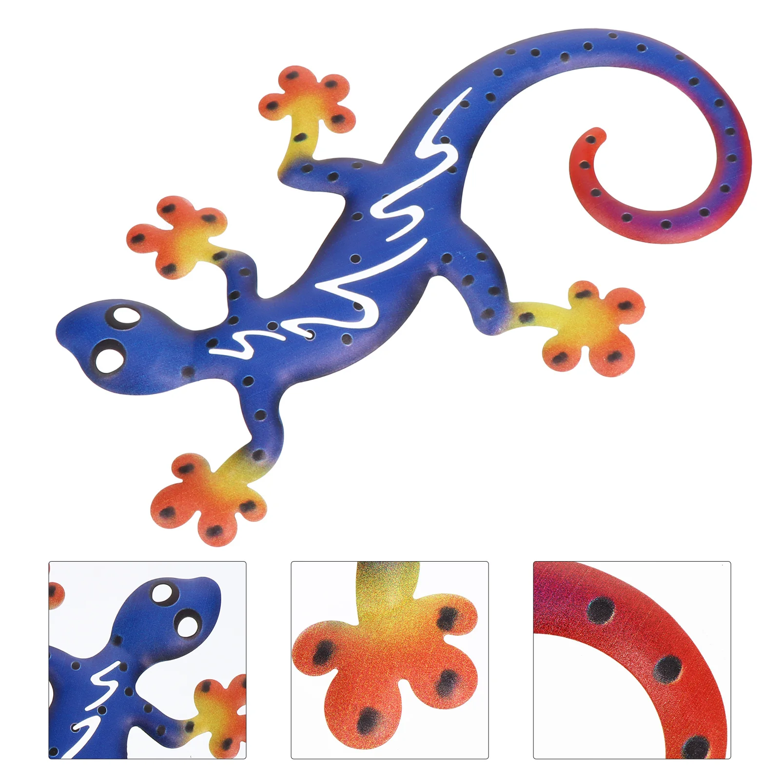 

Iron Gecko Wall Craft Metal Hanging Decor Lizard Animal Sculpture Decoration Rustic