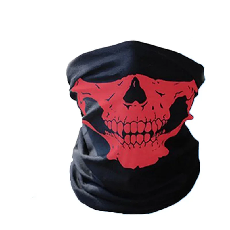 Outdoor Cycling Skull Balaclava Half Face Mask Magic Motorcycle Camping Scarf Men Women Sun Protection Bandana Neck Gaiters