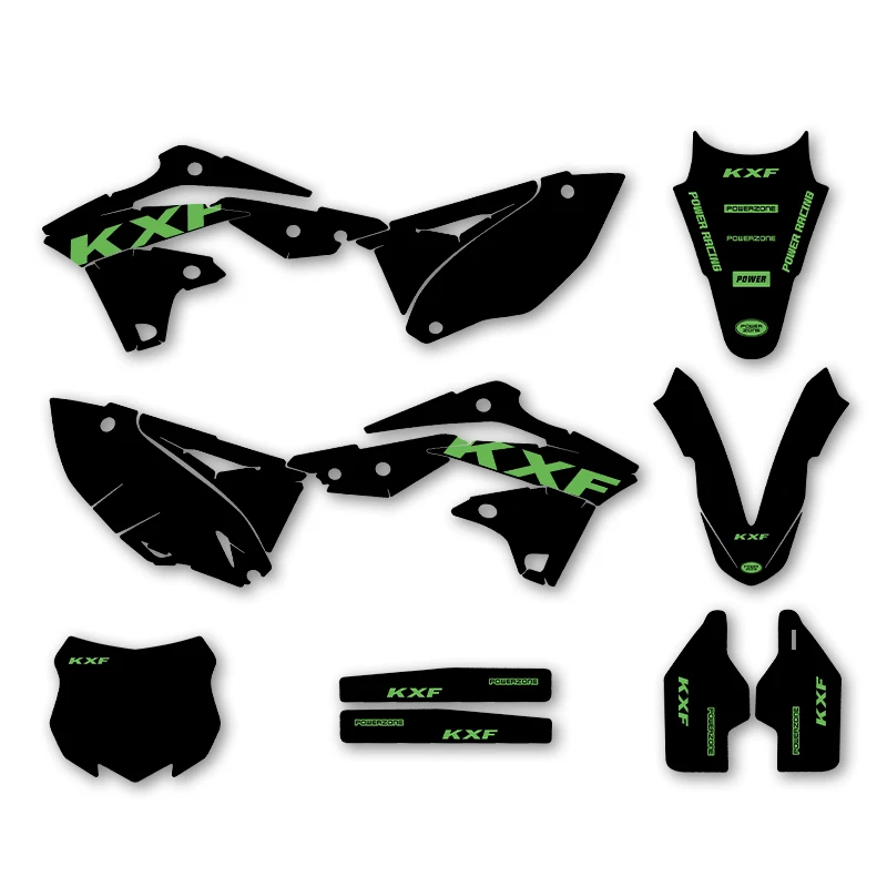 

Графические наклейки Powerzone, наклейки для мотоцикла KAWASAKI KXF 250 2013 2014 2015 2016 KX250F 250cc, фон на заказ 01