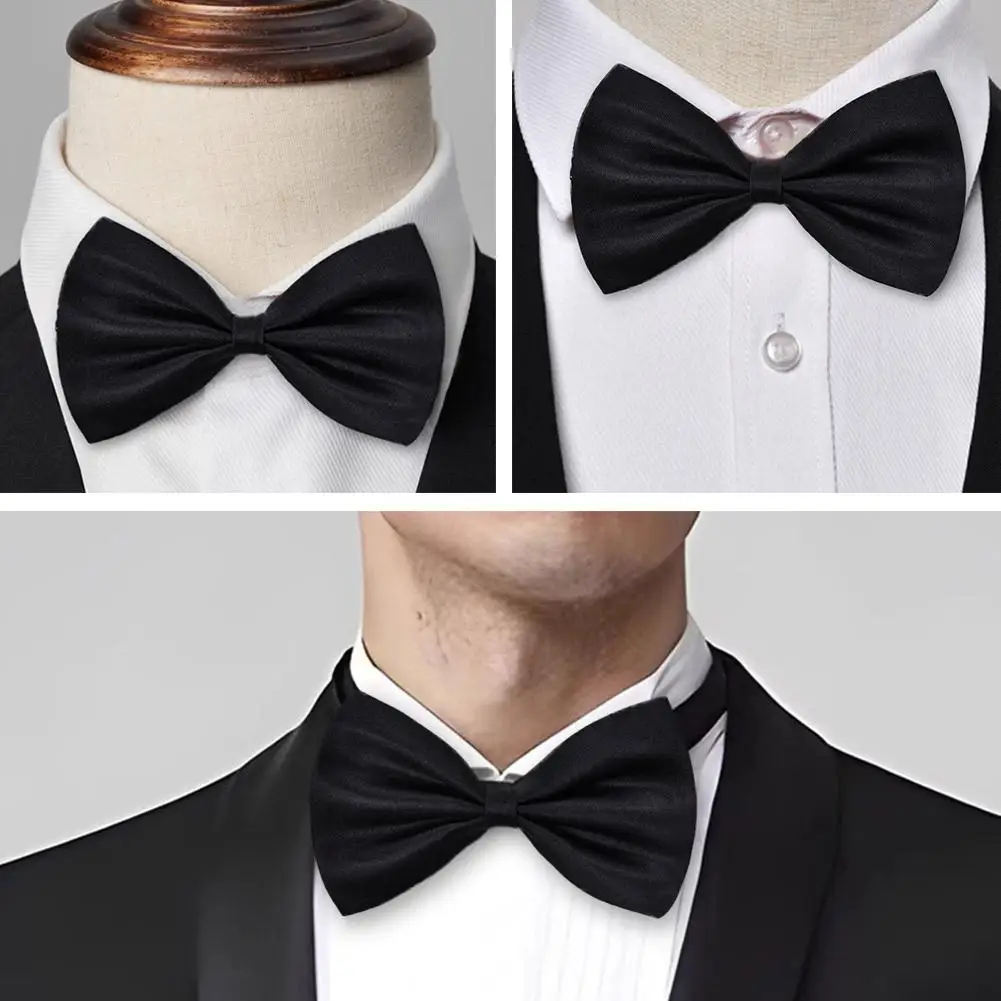 Bow Ties For Men Butterfly Party Wedding Bow Tie Black Bowknot Bowtie Adjustable Classic Tie Bowtie Wedding Bowtie