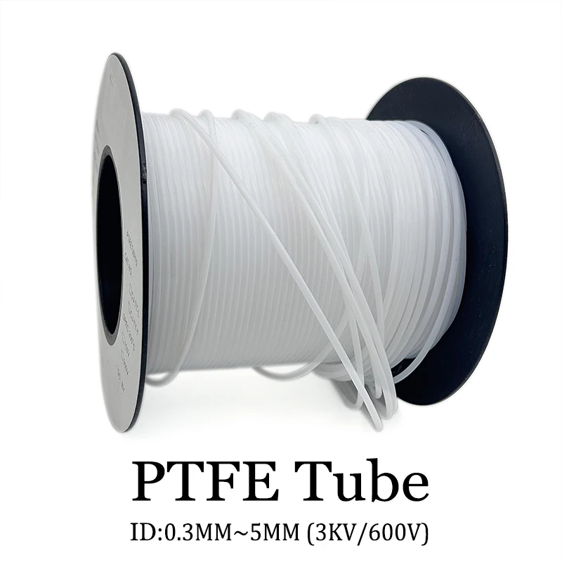 ID 0.3mm ~ 5mm PTFE tube capillary semi transparent fine hose High-Quality Electrical Insulation Material Multiple sizes