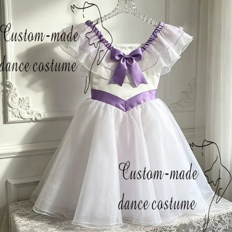 Graduation Ball Purple Ballet Skirt Performance Dress Puffy Skirt Long Yarn Skirt Chiffon Customization