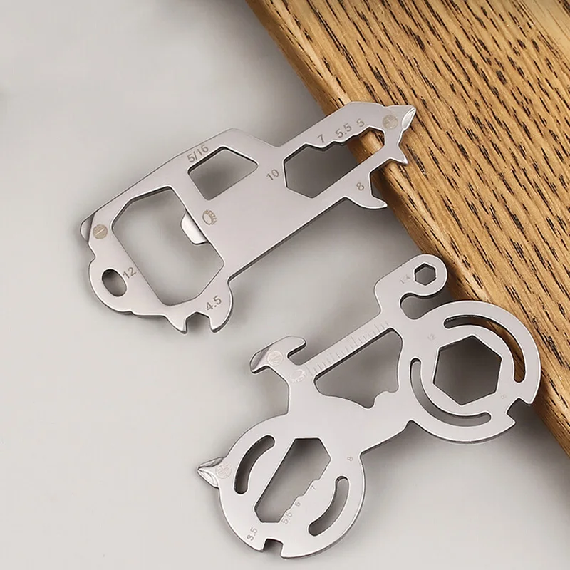 

Creative EDC Gadgets Multi-tools Card Wrenches Carrying Bottle Opener Keys Hangers Stainless Steel Outdoor Accessories