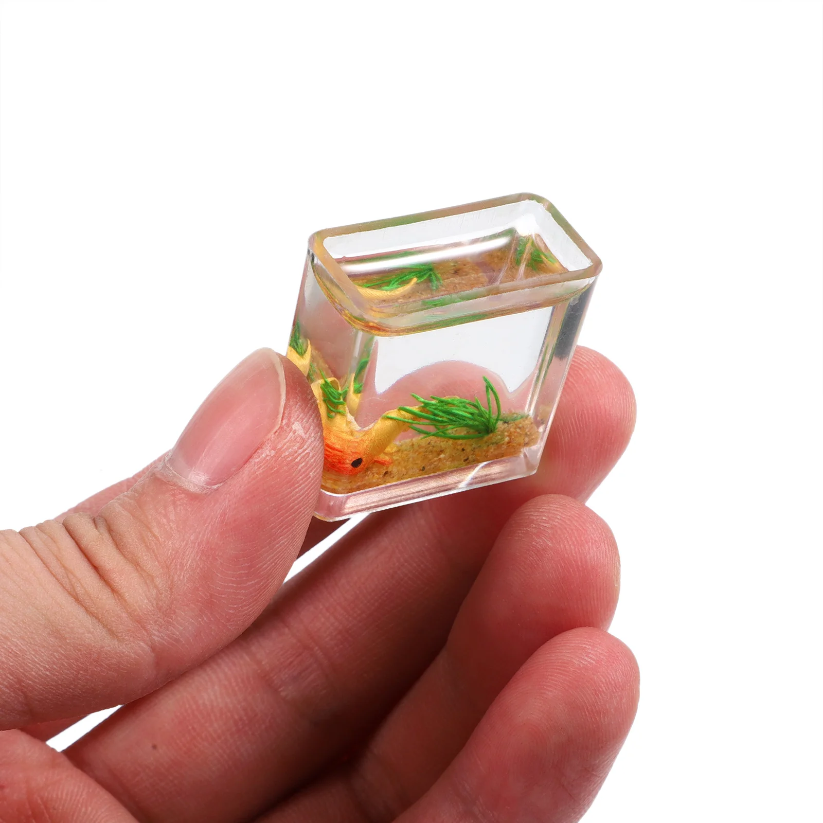 

4 шт. миски для рыб кои, миниатюрный стеклянный аквариум для 1:12, микропейзаж, декор дома, крошечные миски для золотых рыбок, миниатюрная миска для рыбы