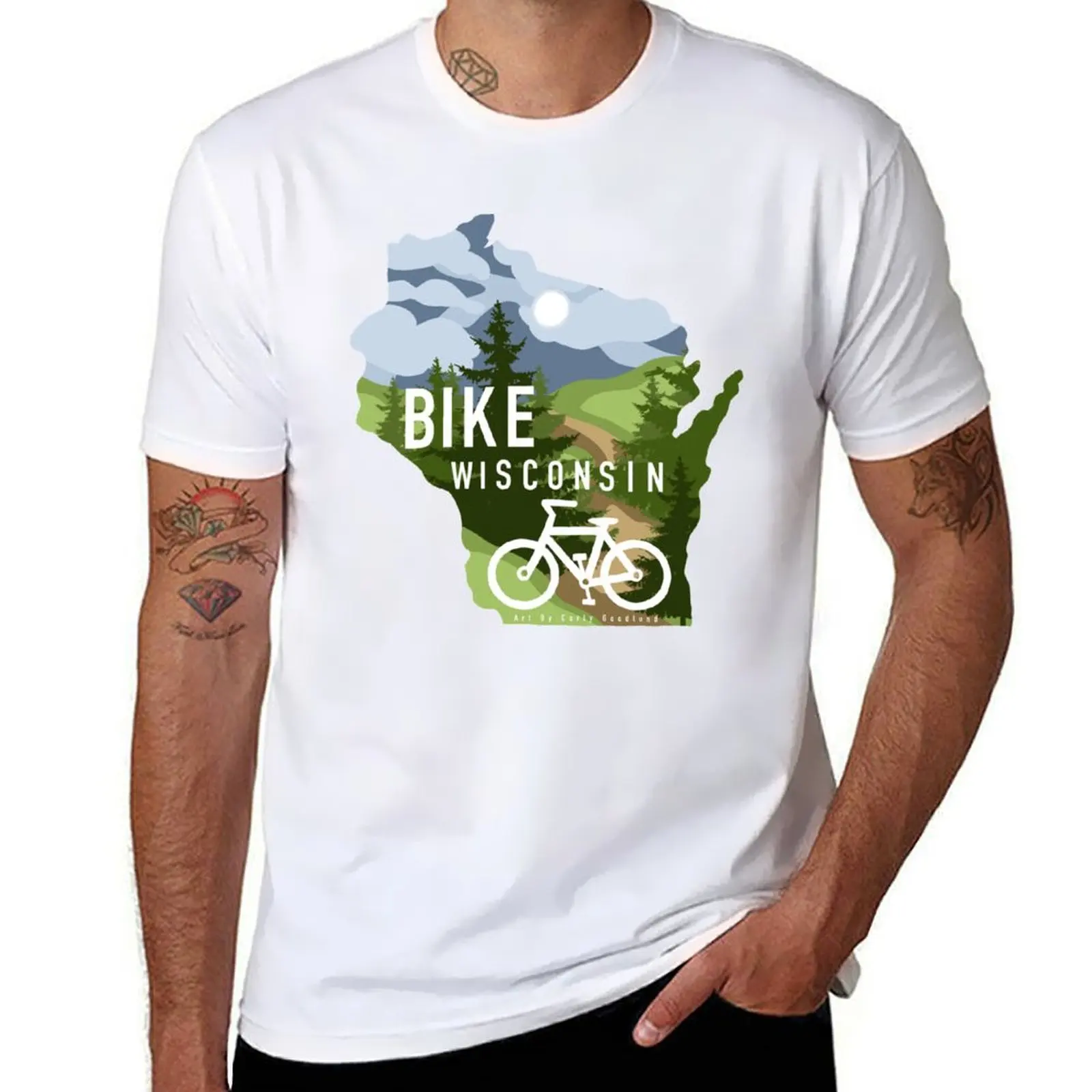 

BIKE WISCONSIN T-Shirt custom shirt vintage t shirts quick-drying oversize t-shirts man clothing for men