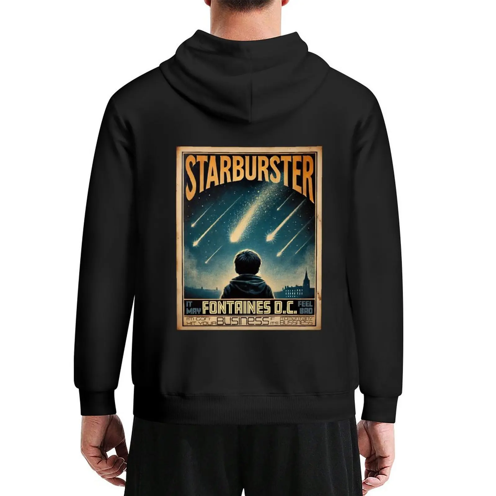 Starburster: Fontaines D.C. هوديي معطف رجالي سترة الخريف الرجال الملابس الرجالية الملابس الكورية مصمم هوديس