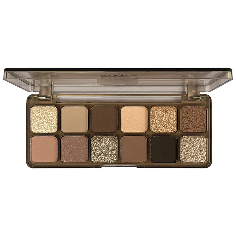 DIKALU Makeup Cement Color Long Lasting Eye Shadow Palette Cosmetic 12-color Glitter Eyeshadow Palette For Shiny Fashionable Eye