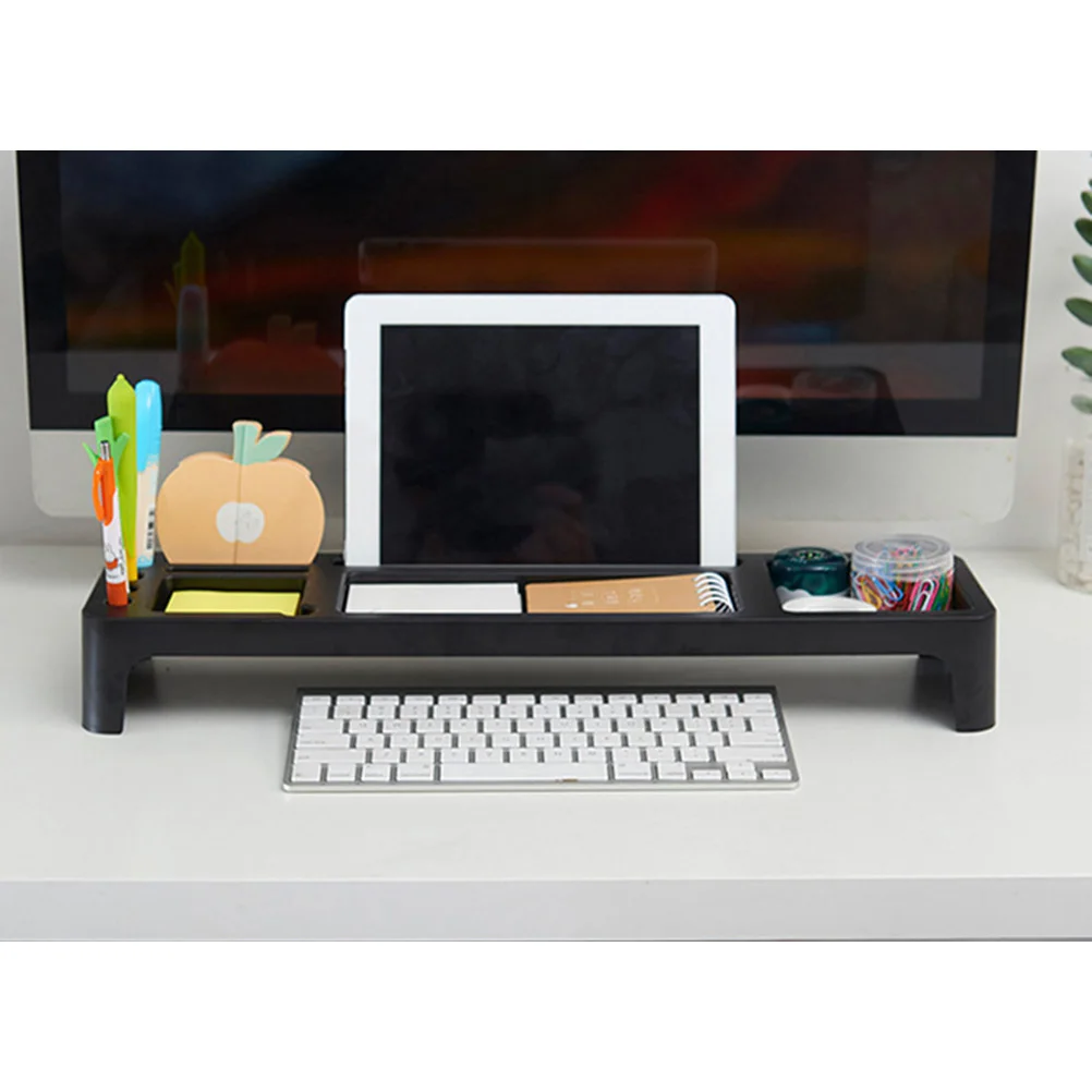 

Keyboard Tidying Shelf Computer Organizer Rack Black Desktop Storage Large Capacity Dust Proof Eco Friendly Waterproof Corrosion