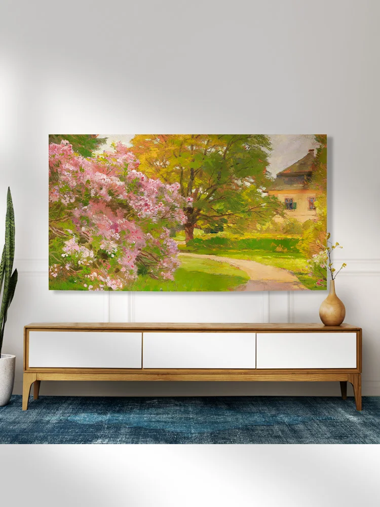 

Scenic Oil Painting TV Dust Cover 55 Inch TV Cover Cloth New 2025 Model Nordic Sle TV ield Home Fabric Protection