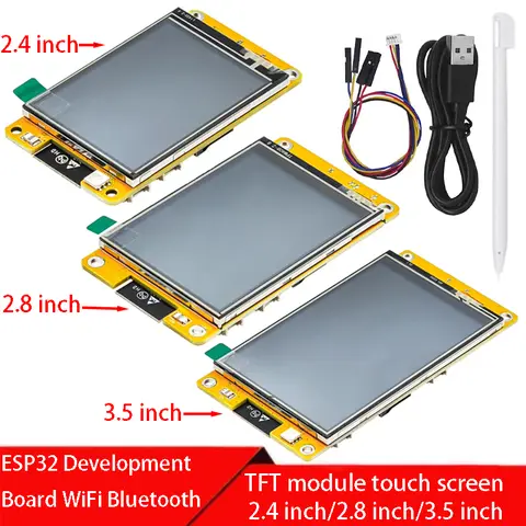1PCS ESP32 development board WiFi Bluetooth 2.4 inch/2.8 inch/3.5 inch display TFT module touch screen