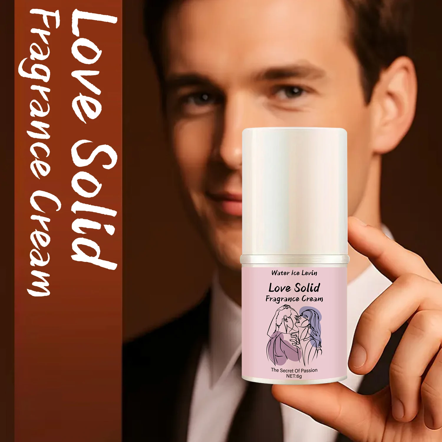 Crema aromática sólida Love. El secreto de la pasión. Aroma de larga duración. Aplicación compacta portátil. 6 g de peso neto.