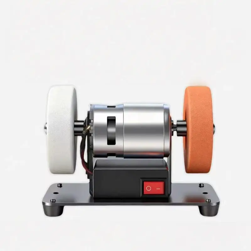 1Pc Electric Bench Grinder Sanding Machine Electric Small Sander With 2 Wheels 5 Adjustable Speed For Metal/Jewelry/Knives/Wood