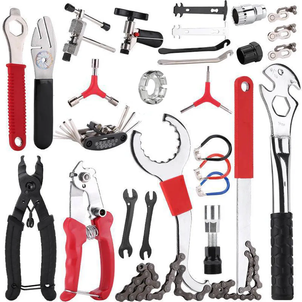 

1pcs Bike Repair Tool,Cassette Remover Wrench Crank Puller Extractor Bottom Bracket Freewheel Remover Link Pliers Chain Breaker