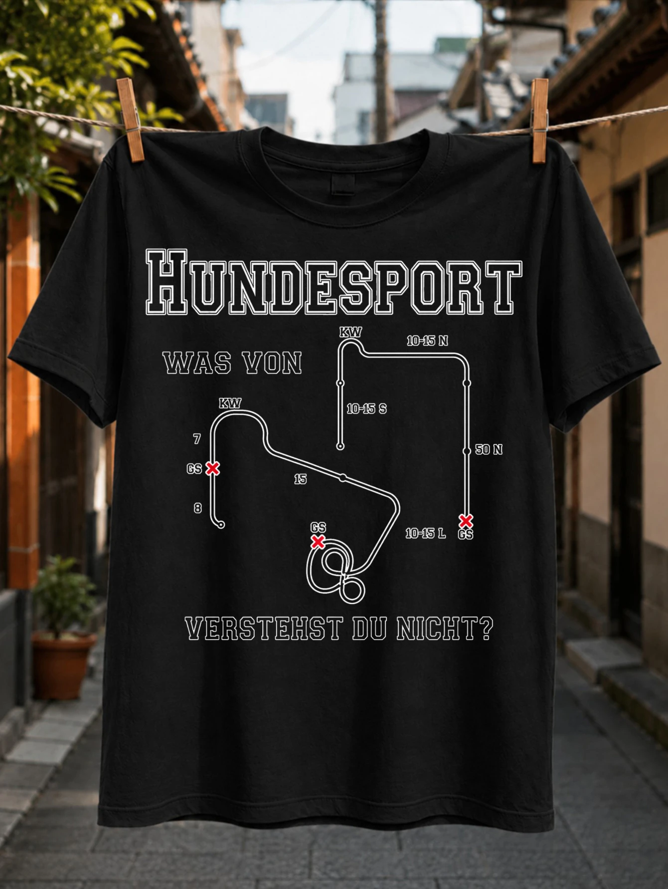 with Hundesport Was Von Verstehst Du Nicht  route dog agility numbers and red GS markers Unisex All  Unisex All T-Shirt