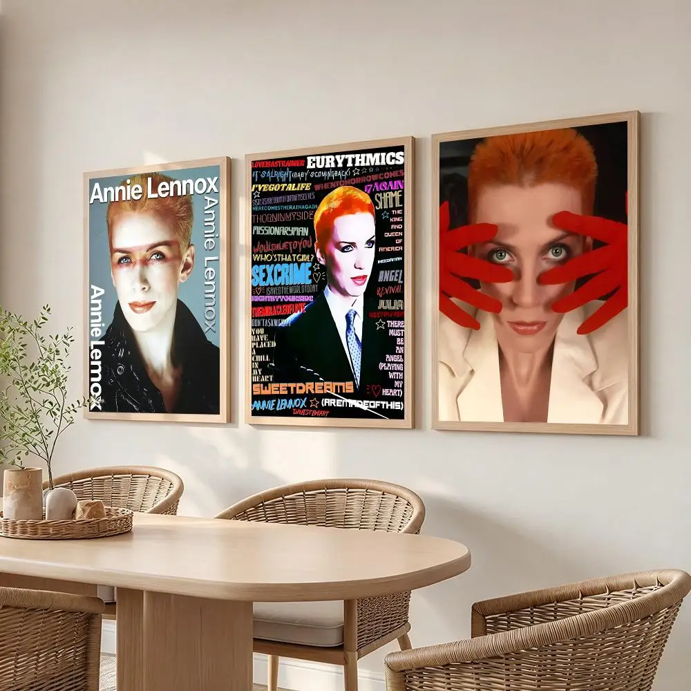 music Annie Lennox Poster Poster HD Frameless Creamy Style Home Decor Wall Art for Living Room Bedroom Gift