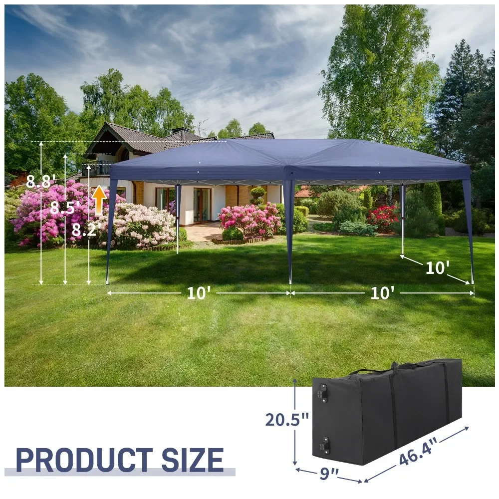 10*20ft cloth folding shed Oxford plastic-sprayed iron pipe intelligent folding portable  garden for fish and shading Gazebos