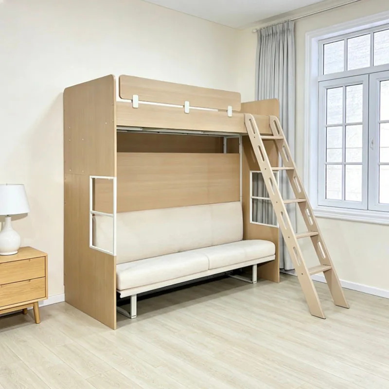 

Multifunctional storage upper and lower beds, sofa invisible bed, small apartment, upper and lower bunk double