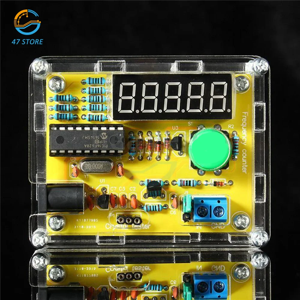 アクリルケース付き5桁デジタル周波数カウンターモジュール,1hz-50mhz