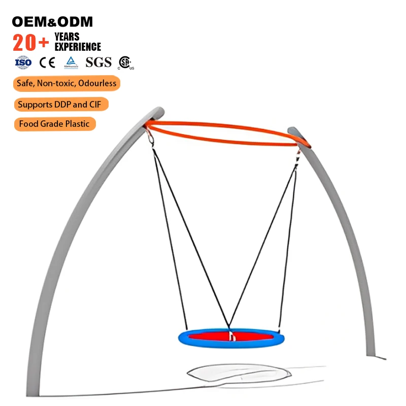 Vibrant Plastic Outdoor Recreational Swing Structure For Kindergarten Daycare & School Use Export Quality Standard