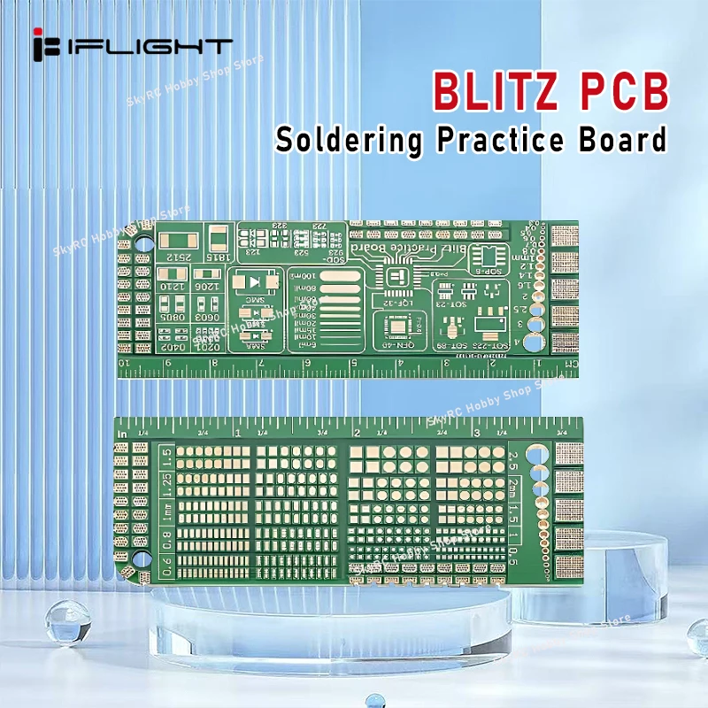 iFlight 100x40mm BLITZ PCB Soldering Practice Board, Professional DIY Tool, Ideal for FPV Beginners to Practice and Improve