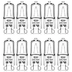 Ampoules LED halogènes G9 40W 220V, 10 pièces, lampe à Capsule, perles insérées, lampe en cristal, blanc chaud, ventilateurs de fours et réfrigérateurs