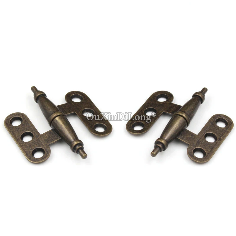 8Pairs Retro Vintage Cabinet Hinges European Antique Furniture Hinges Cupboard Wardrobe Bookcase Bronze Detach Hinges 795Q
