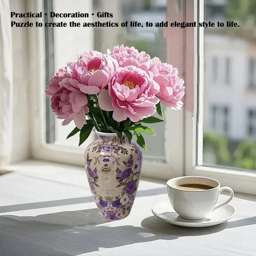 

Creative 3D Puzzle Vase DIY Artistic Flower Arrangement Vase Arrange Flowers Building Block Flower Vase Jigsaw